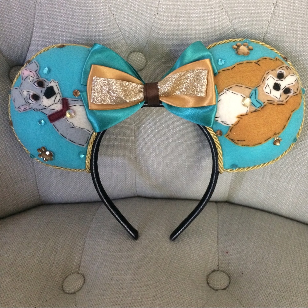 Handmade Lady and the Tramp Mickey ears